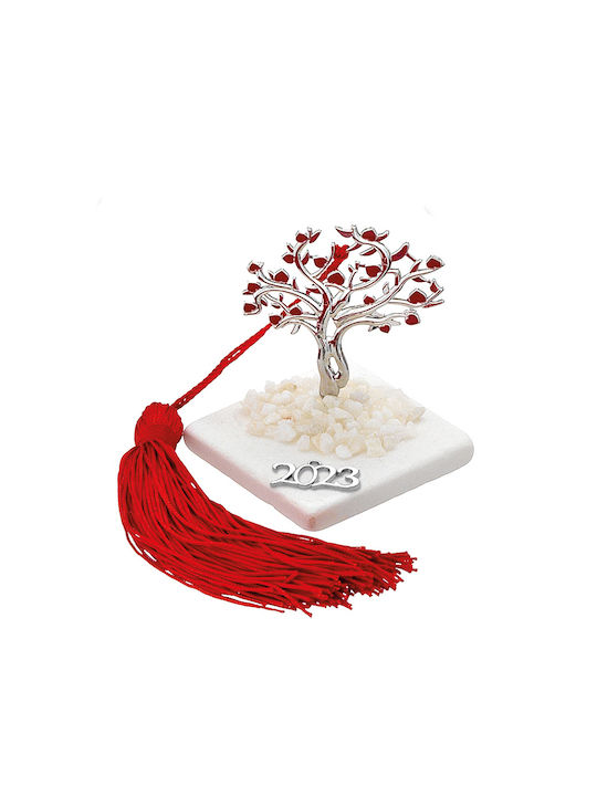 Adorex Tabletop Lucky Charm Little Tree Silver made of Stone 1pcs