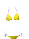 Bikini Set Triangle Top & Slip Bottom with Laces with Adjustable Straps Yellow