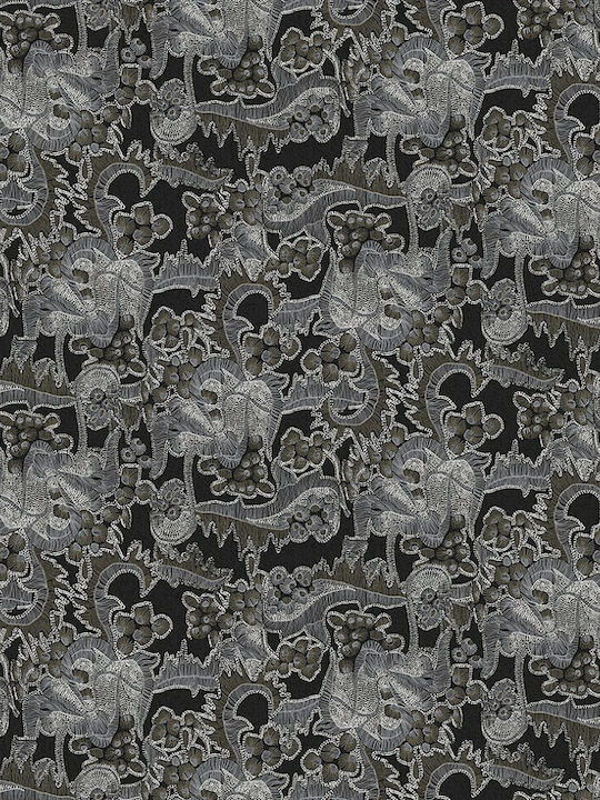 Wallpaper Vinyl Black L1000xW53cm Washable