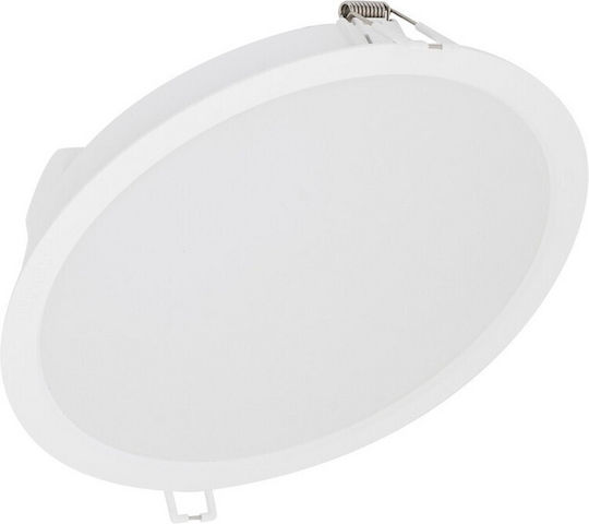Ledvance Кръгла Вграден LED Панел 18W с Топло бяло Светлина 3000К