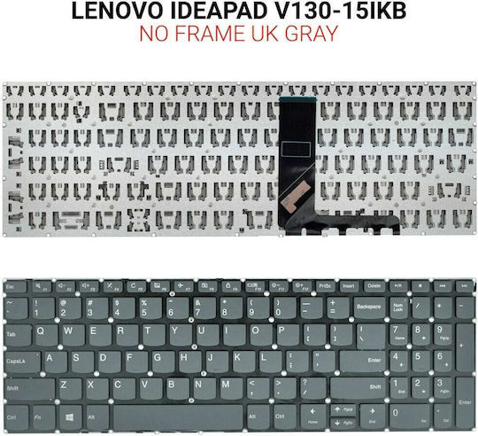 Πληκτρολόγιο Laptop για Lenovo χωρίς Πλαίσιο και Διάταξη Αγγλικά (US) σε Μαύρο χρώμα K606
