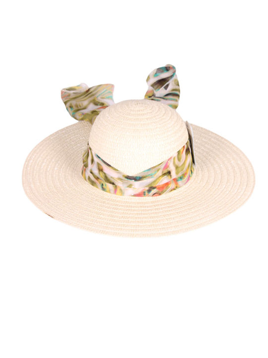 Stamion Γυναικείο Ψάθινο Καπέλο Μπεζ