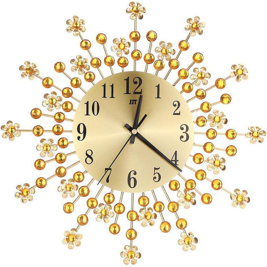 3D Wall Clock Metallic Gold Ø35cm