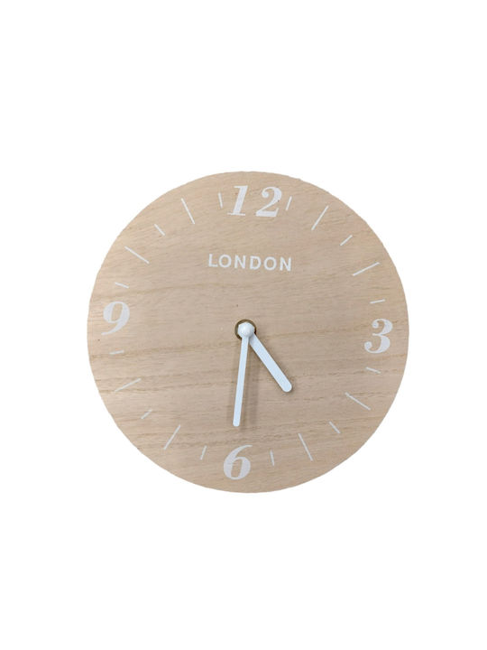 Wall Clock Wooden Beige Ø29cm