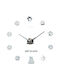 3D Wall Clock Sticker Plastic Silver