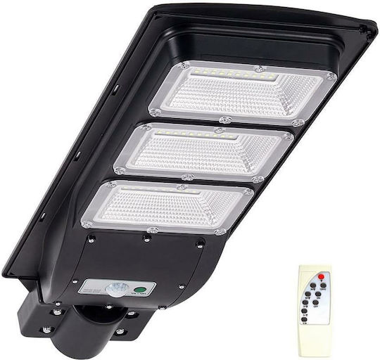 Polux Lampă Solară Stradală 9W 1100lm Alb Rece 6000K cu Senzor de Mișcare, Fotocelulă și Telecomandă IP65 5.5cmx19.7cmx60cmcm