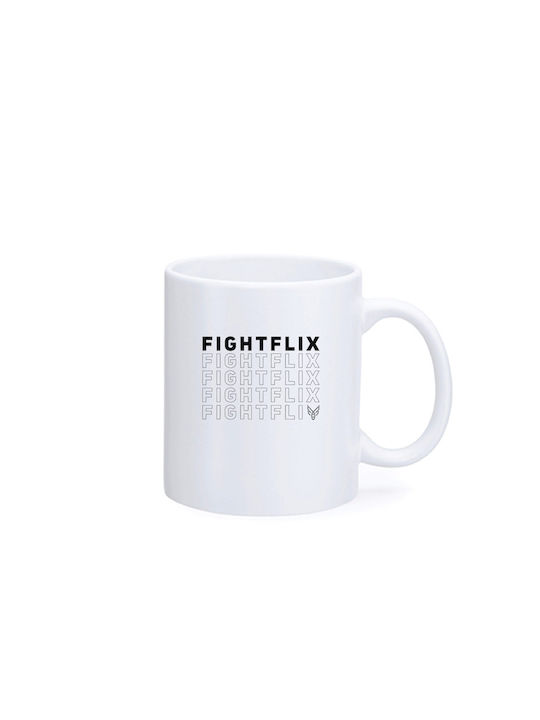 FightFlix Cană Ceramică Albă 350ml 1buc