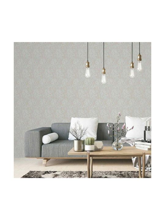 Wallpaper Vinyl Gray L1000xW53cm Washable