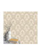 Wallpaper Vinyl Beige L1000xW53cm Washable