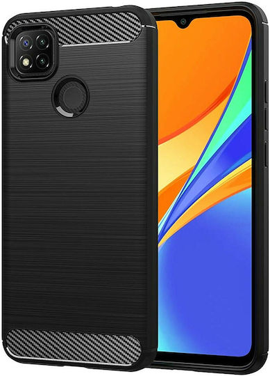 Techsuit Carbon Back Cover Σιλικόνης Μαύρο (Redmi 9C)