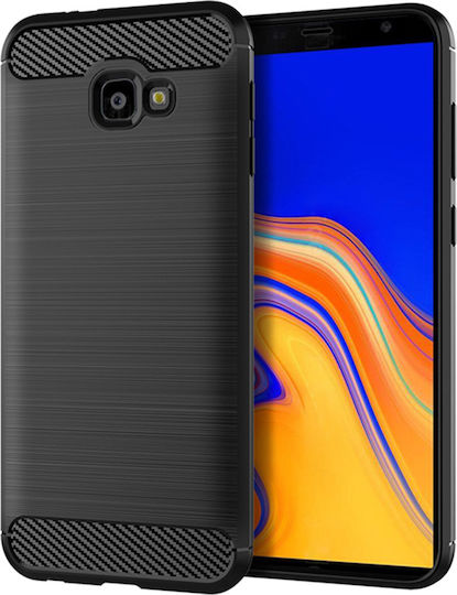 Techsuit Carbon Back Cover Σιλικόνης Μαύρο (Galaxy J4+)