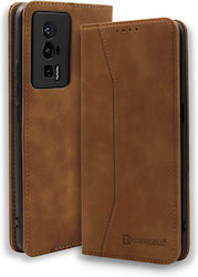 Bodycell Book Synthetic Leather Brown (Poco F5 ...