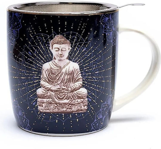 Порцеланова Чаша с Цедка, Дизайн Buddha Blue, 400 мл