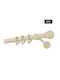 Zogometal Metallic Curtain Pole CP0058 Single Φ25mm 40cm Beige