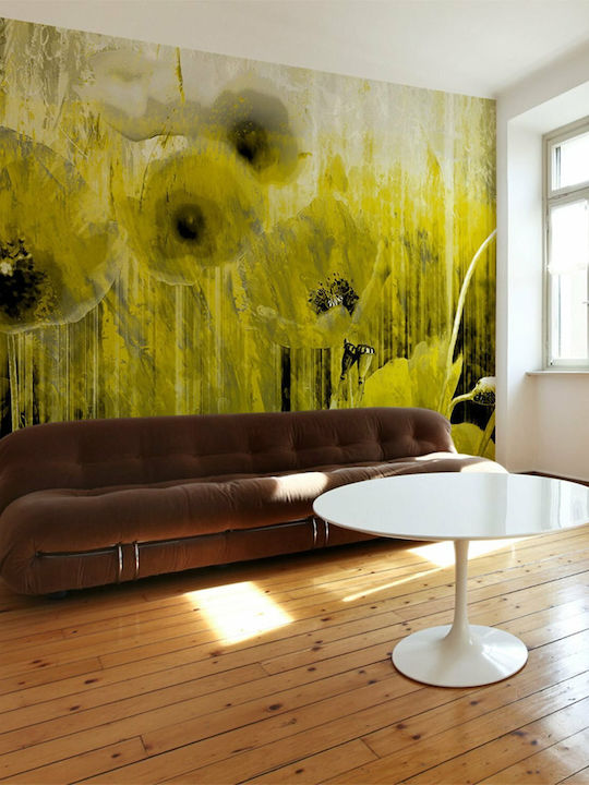 Wall Mural Fabric Yellow L100xW70cm