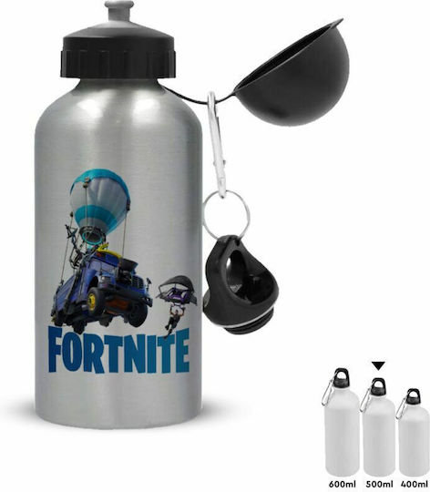 Koupakoupa Kids Water Bottle Fortnite Stainless Steel Silver 500ml