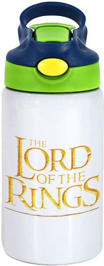 Koupakoupa Kinder Trinkflasche Lord of the Rings Rostfreier Stahl mit Stroh Grün 350ml
