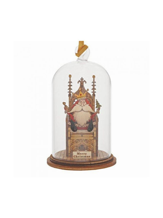 Enesco Ornament de Crăciun Cupola Bej cu Pulbere de Aur cu Paiete