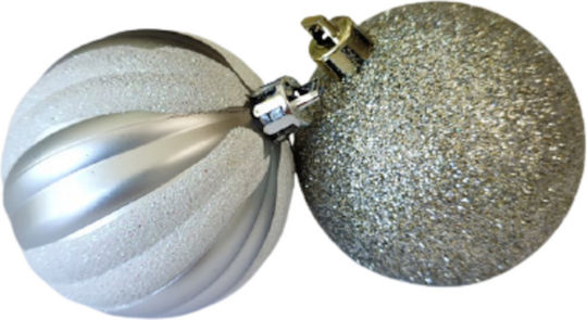 Ornament suspendat Glob Alb 6buc Set 5buc