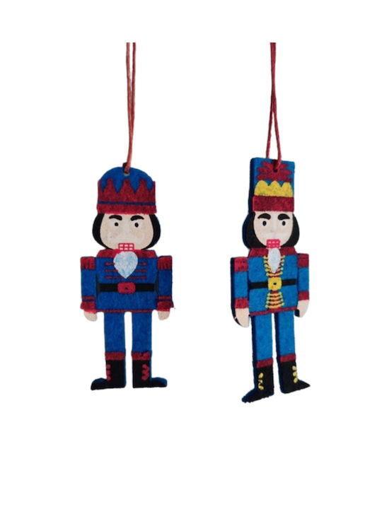 blokker Ornament de Crăciun Albastru cu Pulbere de Aur cu Paiete Set 2buc