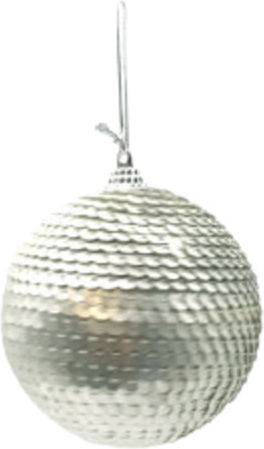 Hängendes Kugel Ornament Ornament Silber mit Pailletten