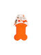Tasty Bone Bone Toy Dog made of Rubber Large 28εκ. Orange 1pcs