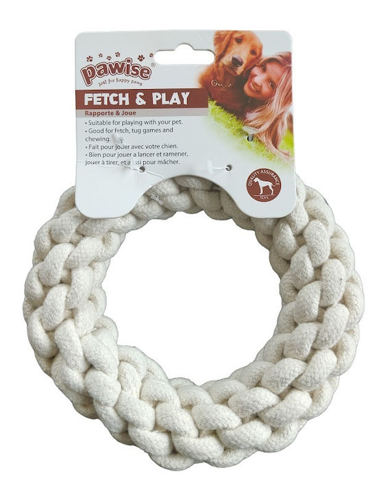 Pawise TOY RING Λούτρινο Παιχνίδι Σκύλου Λευκό 1τμχ