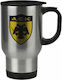 Koupakoupa AEK Glass Thermos Stainless Steel 450ml Silver With Handle