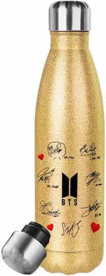Koupakoupa Stainless Steel Thermos Bottle 500ml Gold KP 12559 500SSTHERMOGLITTERGOLD