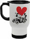 Koupakoupa Mickey Ποτήρι Θερμός Ανοξείδωτο 450ml Λευκό με Λαβή