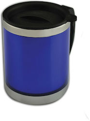 Glass Thermos Stainless Steel Blue 300ml