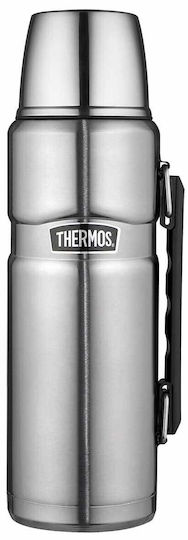Thermos Bottle Thermos Stainless Steel 1.2lt Silver with Cap-Cup