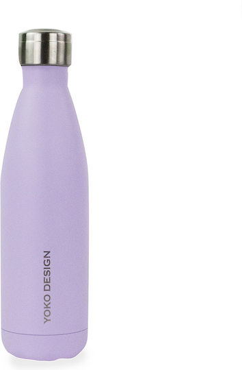 Yoko Design Flasche Thermosflasche Rostfreier Stahl BPA Frei 500ml Lila