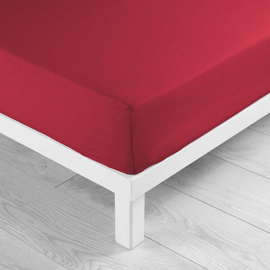 Douceur d'Intérieur Sheet Double with Elastic 140x190cm. Lina Red