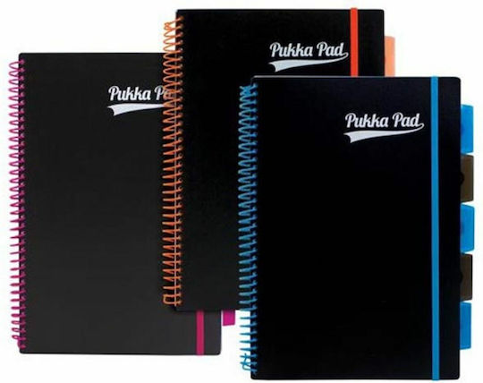 Pukka Spiral Heft Geregelt 100 Blätter Schwarz 1Stück