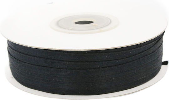 Satin Ribbon Black 3mm 100m 1pcs