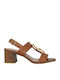 Leder Sandalen Tabac Braun
