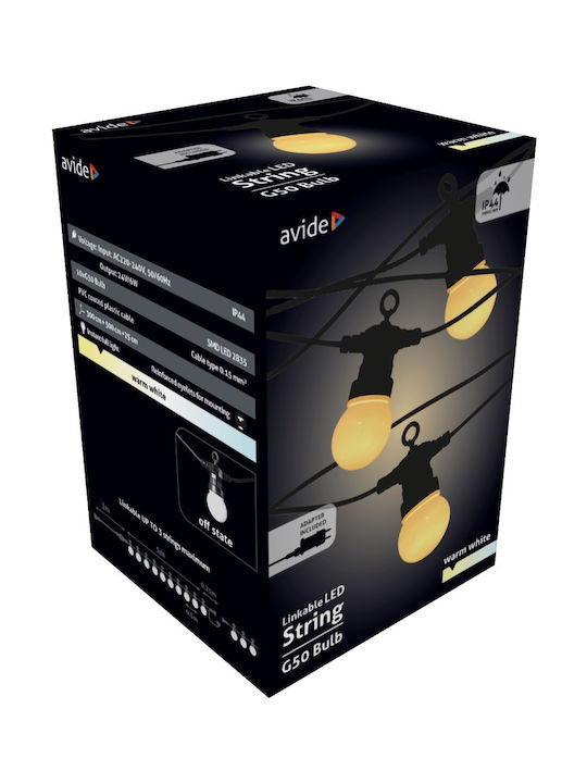 Avide AOS10LE40L-WW Lichterkette für den Außenbereich 5m