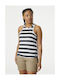 Siren Women's Athletic Blouse Sleeveless White