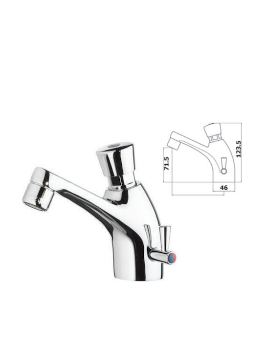 MCM Mixing Time Flow Sink Faucet Silver