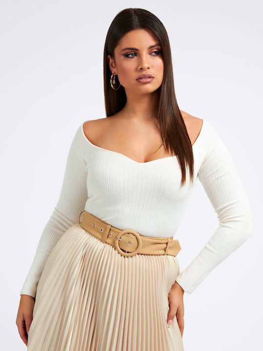 Guess Women's Long Sleeve Sweater Beige