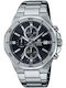 Casio Edifice Men's Watch 47mm Chronograph Battery with Silver Metal Bracelet