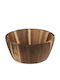 Atmosphera Wooden Salad Bowl Brown 16x16x7cm