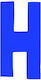 Sign with Text in Blue Color 3cm 6308000000041
