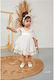 Bonito Baby White Baptism Clothing Set with Hair Accessories & Dress made of Tulle 2pcs
