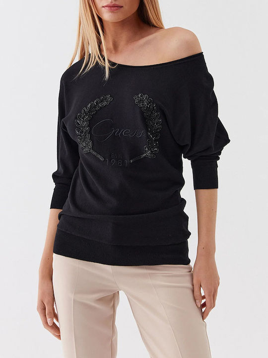 Guess Women's Sweater with 3/4 Sleeve Black