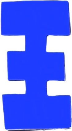 Sign with Text in Blue Color 3cm 6308000000048