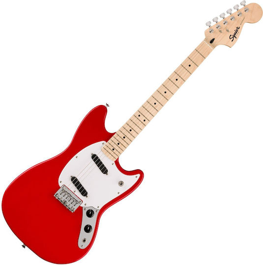 Squier Sonic Електрическа Китара Отместване с SS Конфигурация на Пикапите Черен