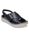 Damen Flache Sandalen in Schwarz Farbe