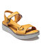 Damen Flache Sandalen in Gelb Farbe